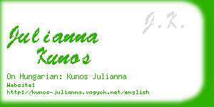 julianna kunos business card